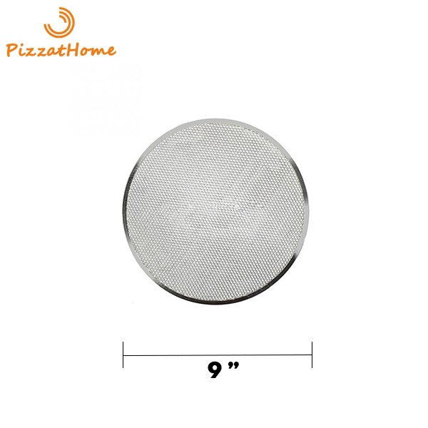 PizzAtHome 6 to 22 inch Pizza Stone Seamless Aluminum Mesh Pizza Pan Baking Screen Round Pizza Tool Oven Accessories Bake Ware: 9 inch