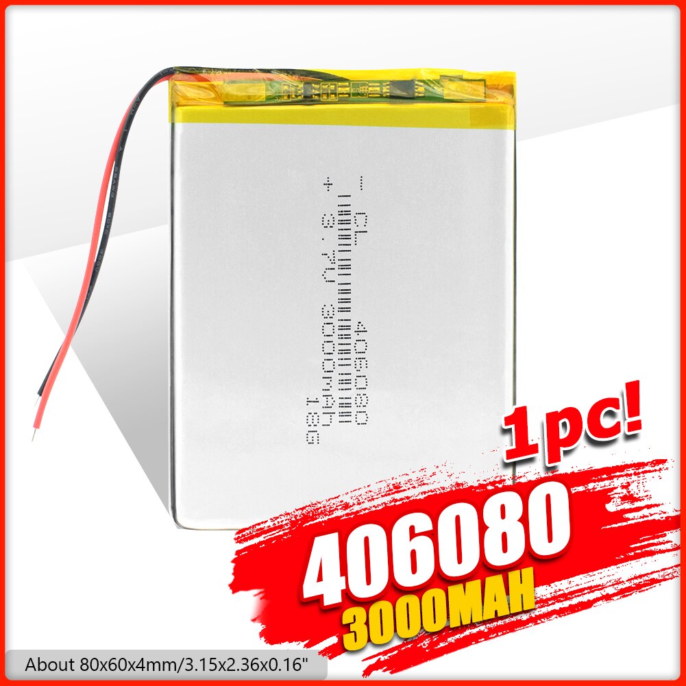 3,7V 803040 1000mAh Lithium Polymer Akku E Book Tablet Spielzeug