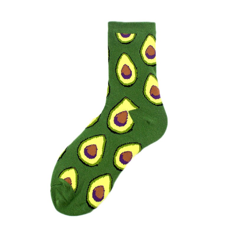 Summer Cartoon Fruit Banana Avocado Cotton Socks Women Korean Version Of Street Socks: style3