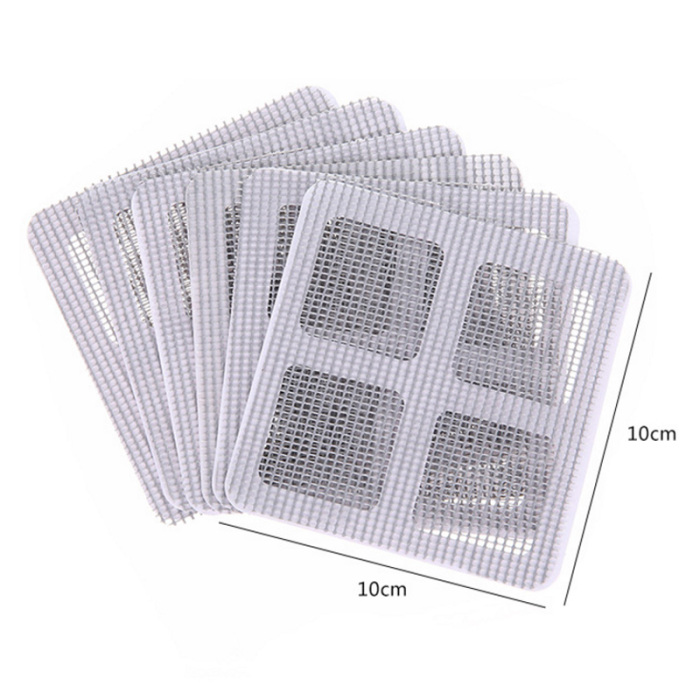 Window and Door Screen Repair Kit Fiberglass Screen Repair Patches Strong Adhesive Screen Repair Stickers Waterproof Mesh Film: 6PCS