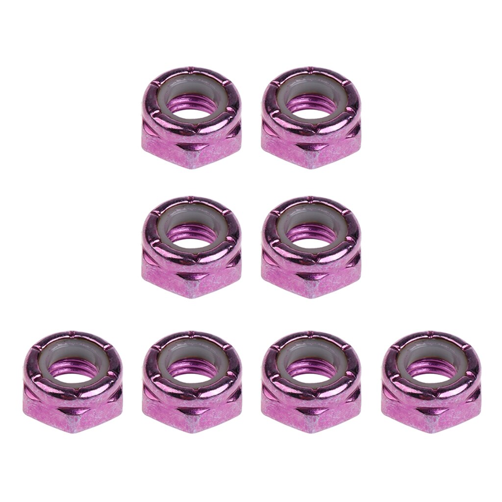 8 stücke Skateboard Lkw Rad Achse Schraube Muttern Longboard Hardware- Zubehör für Männer Frauen Ich bin Freien Skateboard: Violett 