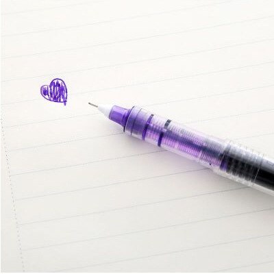 1 Pcs Gerade Flüssigkeit Nadel Typ Farbe Stift Wasser Gel Stifte Kunststoff Kugelschreiber Schule Schreibwaren: purple