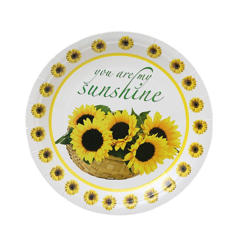 20pcs Sunflower Theme Paper Napkins Sun Flower Tissue Napkins Decoupage Tablecloths Plate Decoration Festive Party Supplies