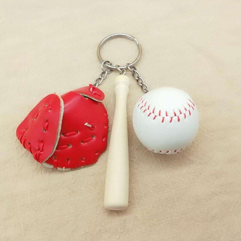 Baseball Mini Handmade Souvenir Cute Base Ball Key-chain Key Sports Chain Bike Keyring Novelty: RD