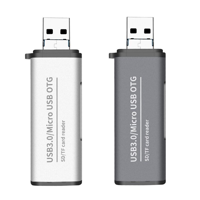 Metall 2 in 1 usb 3.0/ Mikro usb auf sd/Mikro sd speicherkartenleser Mikro usb otg Adapter für macbook samsung huawei xiaomi pc Laptop