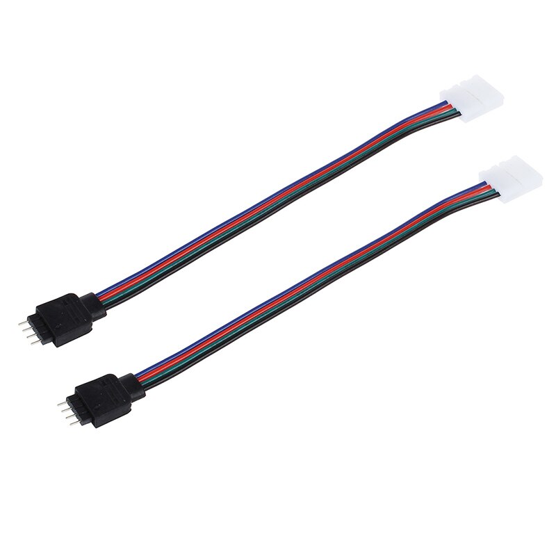 RGB LED Strips Light 4 Pin Male to 10mm Width Plug Connector Cable