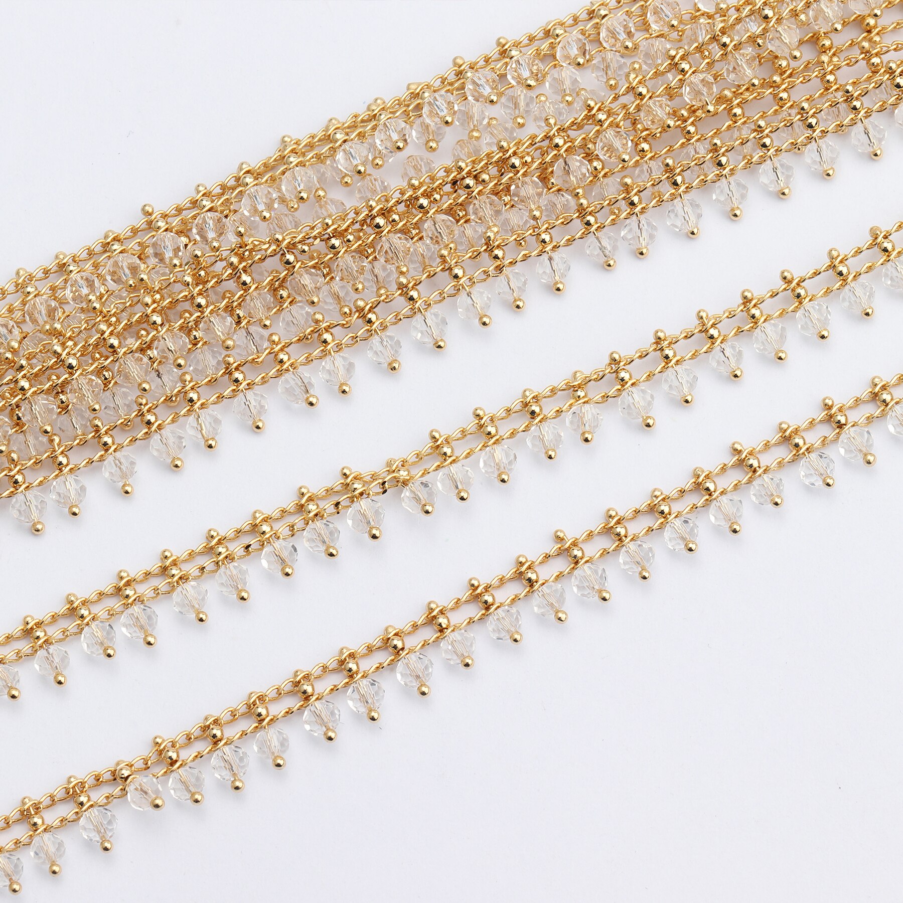 Gufeather  c70, smykketilbehør, gjør-det-selv-kjede ,18k gullbelagte ,0.3 mikron, perler, smykkelaging, gjør-det-selv-kjede kjede ,1m/ lot