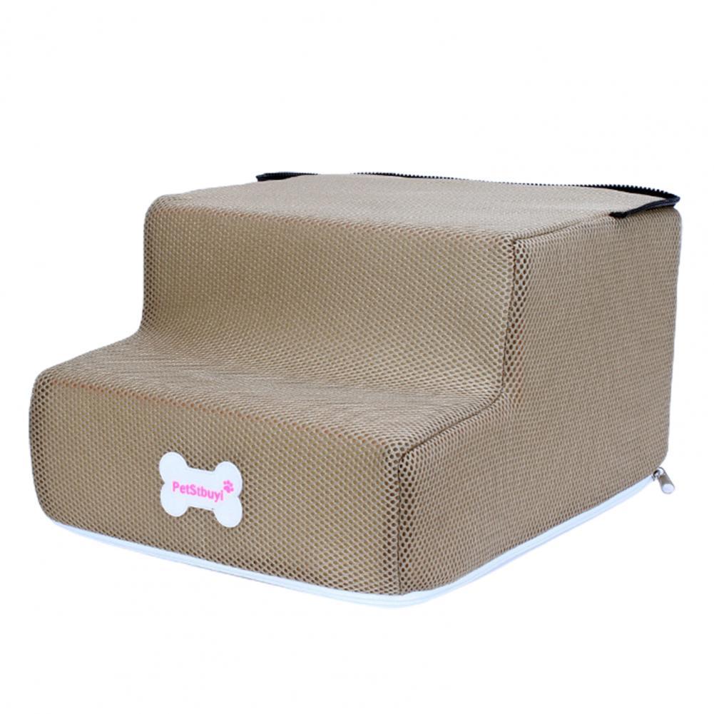 Dog Climbing Ladder Safe Pet Ladder 12 Colors Climbing Durable Sturdy Dog Climbing Ramp: Khaki