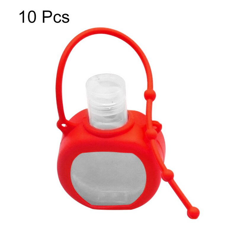 30ml Portable Empty Bottle Hand Sanitizer Bottle with Detachable Silicone Protective Case Liquid Soap Container