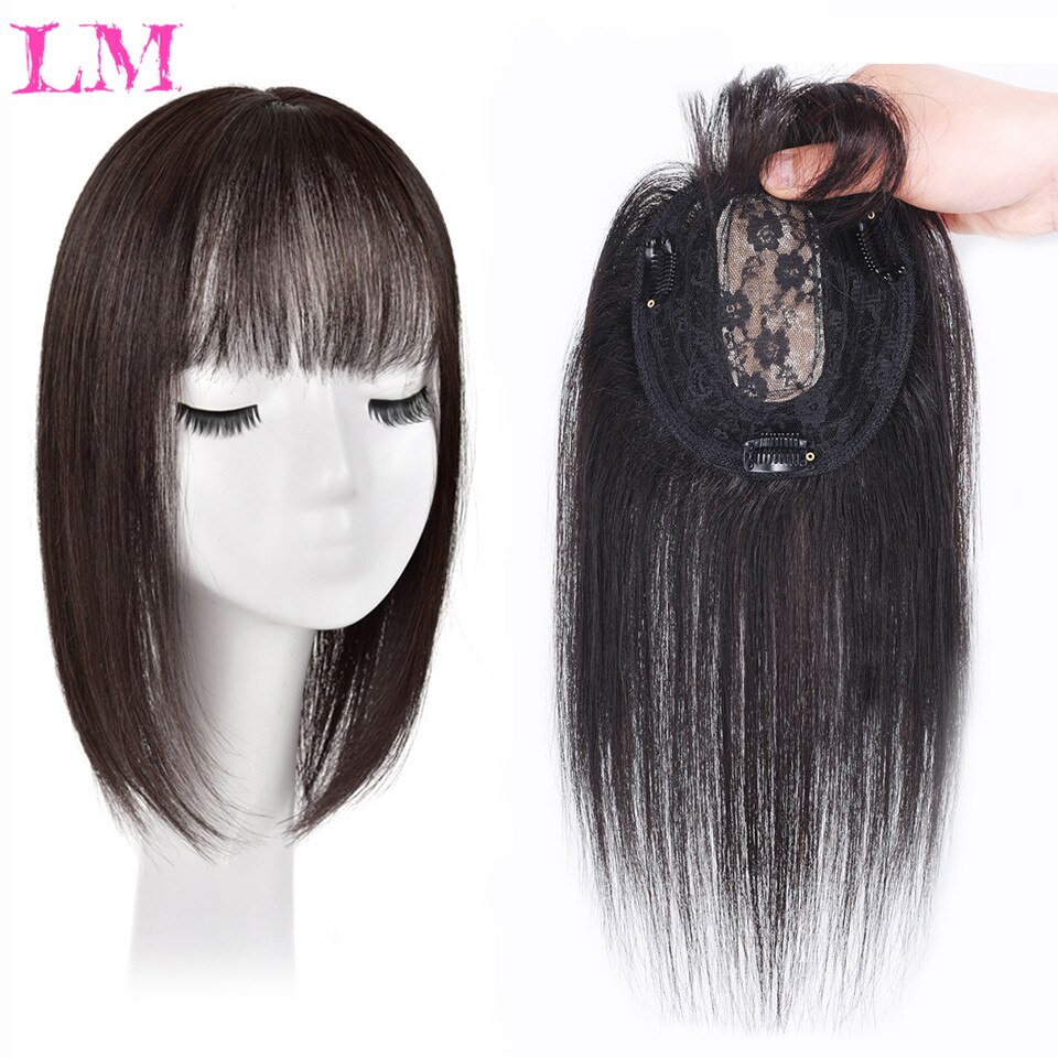 Lm franja invisível cabeça sem emenda cabelo ondinha de água cabelo ar franja cabeça sobrecarga natural invisível substituição capa cabelo branco