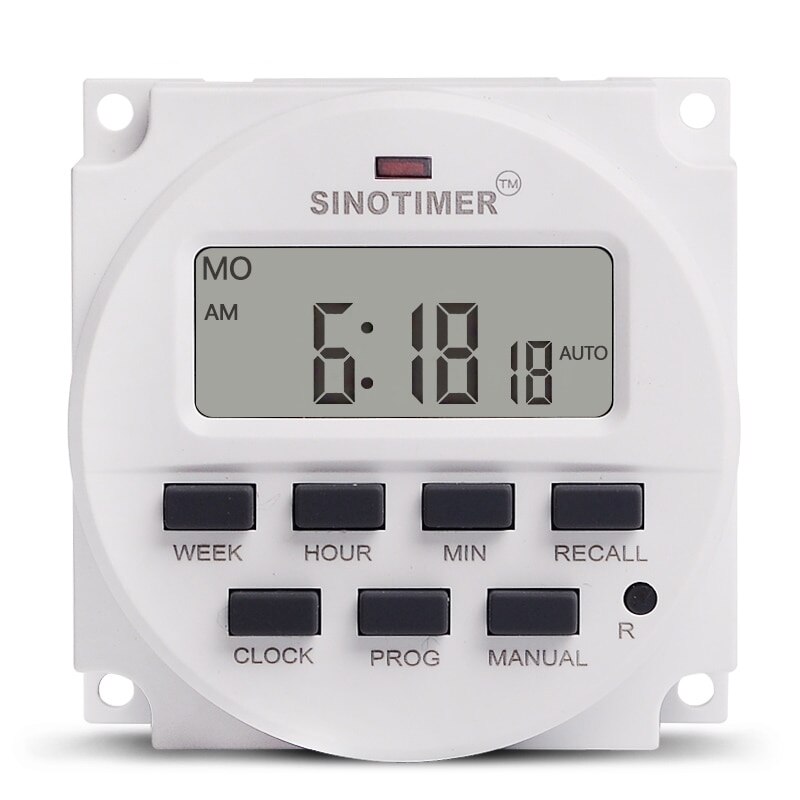 LCD Digital Anzeige 7 Tage Programmierbare Timer Schalter 12V 24V 110V 220V AC DC Wöchentlich Stunde Minute Kontrolle Timer Mit Countdown-