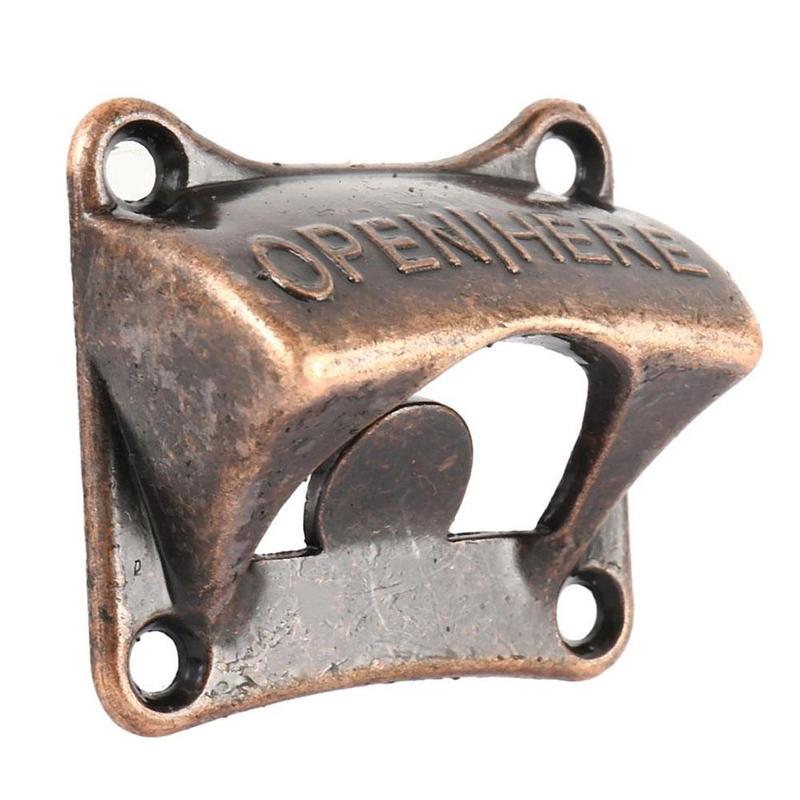 Flesopener Ring Stijl Zuiver Koper Brons Metalen Wandmontage Bier Wijn Fles Cap Bar Opener Bar Keuken Tool