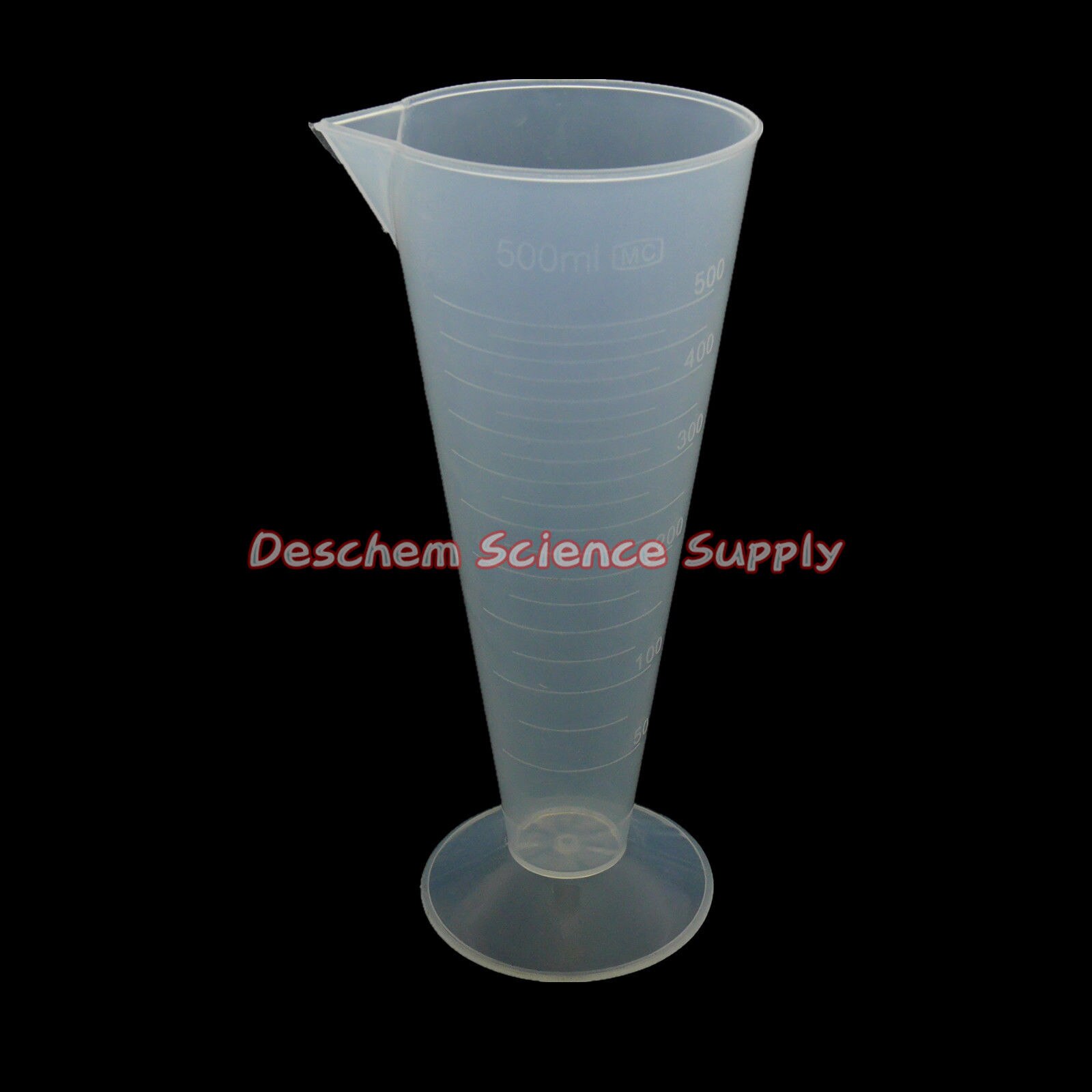 500mL Plastic Conical Measuring Cup,Laboratory Chemistry Plasticware