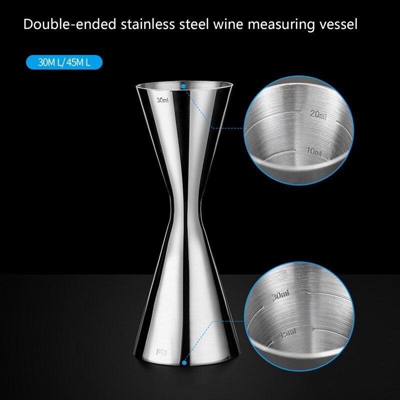 Stainless Steel Measure Cup Double Head Bar Party Wine Cocktail Shaker Jigger