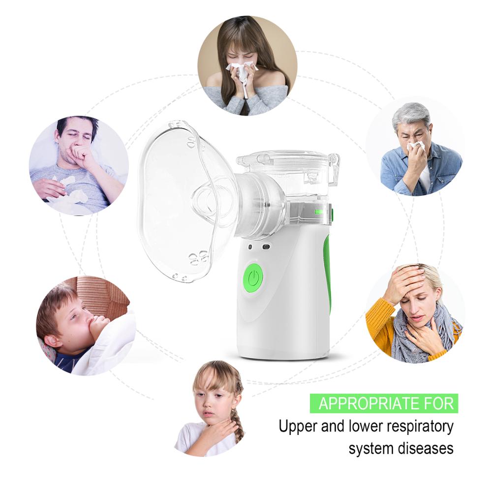 Mini handhållen bärbar nebulisator, luftfuktare speciellt för vuxna och barn