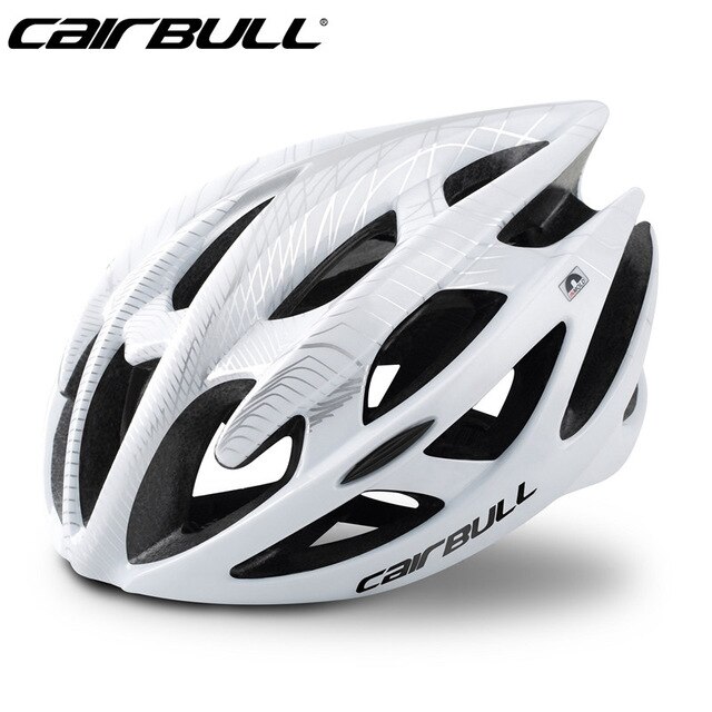 HEIßER CAIRBULL Fahrrad Radfahren Helm Superlight 21 Lüftungsschlitze Ultra-licht Atmungsaktive MTB Straße Fahrrad Sicherheit Helm casco ciclismo L /M: Weiß / l