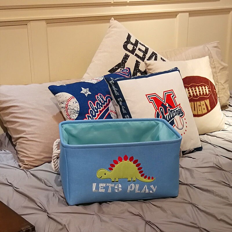 baby skittentøyskurv til organisering av søt dinosaur svane piknikboks arrangør til skitne klær sammenleggbar leketøysbøtte: La oss spille