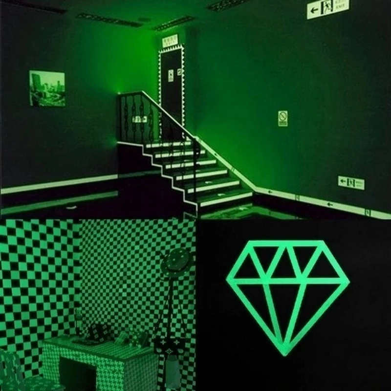 Luminous Tape 5M/3M Dark Green Self-adhesive Tape Night Vision Glow In Dark Safety Warning Security Stage Home Decoration Tapes