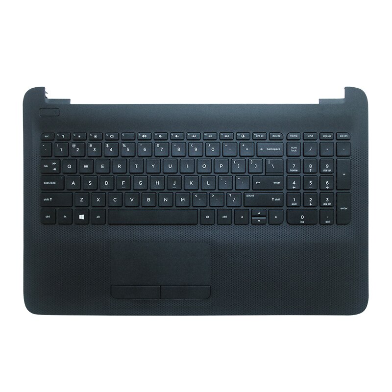 Laptop Topcase Palmrest Upper Cover Keyboard housing For hp 15-AC 15-BA 15-BN 15-AY 15-AF TPN-C125 C126: Black