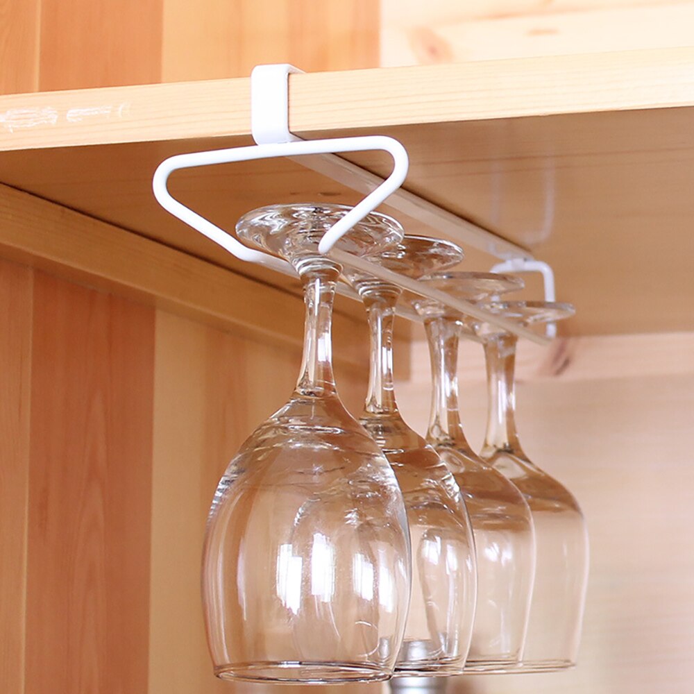 Soporte de pared de hierro para colgar vasos de vino, organizador de almacenamiento de copas, estante de Cocina, Bar, armario con suspensión