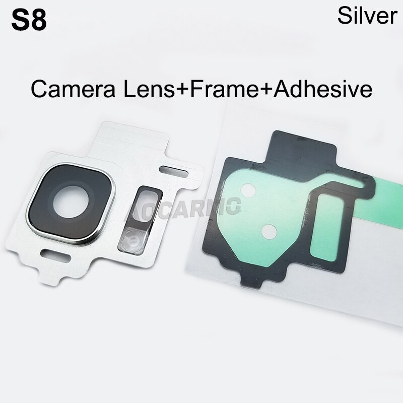 Aocarmo Hinten Zurück Kamera Objektiv Glas Ring Abdeckung Mit Rahmen Klebstoff Für Samsung Galaxis S8 SM-G9500 5.8 "Ersatz