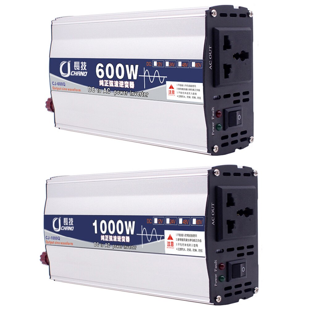 600W 1000W Supply Car Pure Sine Wave Surge Protection Transformer Power Inverter Practical Adapter Converter 12V 24V To 220V