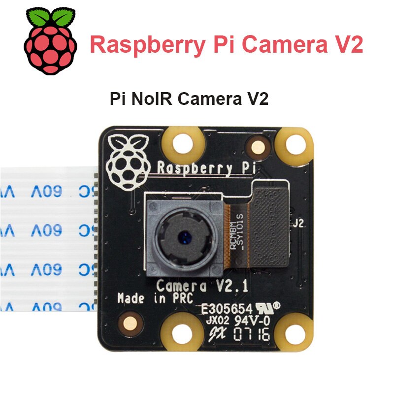 Originele Raspberry Pi 4 Model B 4B 3B Plus 2B Nul Camera V2 & PiNoir Camera V2 Video Module 8MP E14 Versie: Pi Nior Camera V2