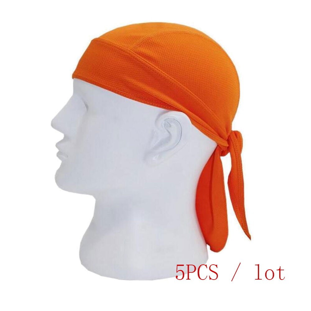 5 unit Men Cycling Pirate Cap Outdoor Sport Bandanas Pure Color Motor Cycle Head Scarf Ciclismo Balaclava Bicycle Bike Headwear: 6