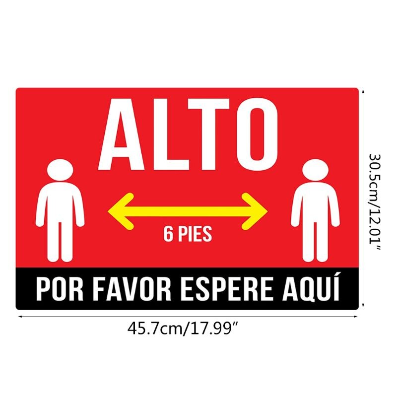 Please practice social distancing floor sign.Safety sign.Rectangle Pressure sens