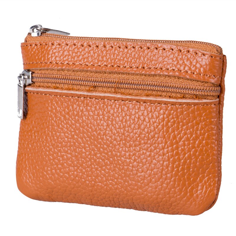 Kvinder mænd damer pu læder lille tegnebog taske taske kortholder lynlås lynlås lynlås mini slank tegnebog håndtaske: F