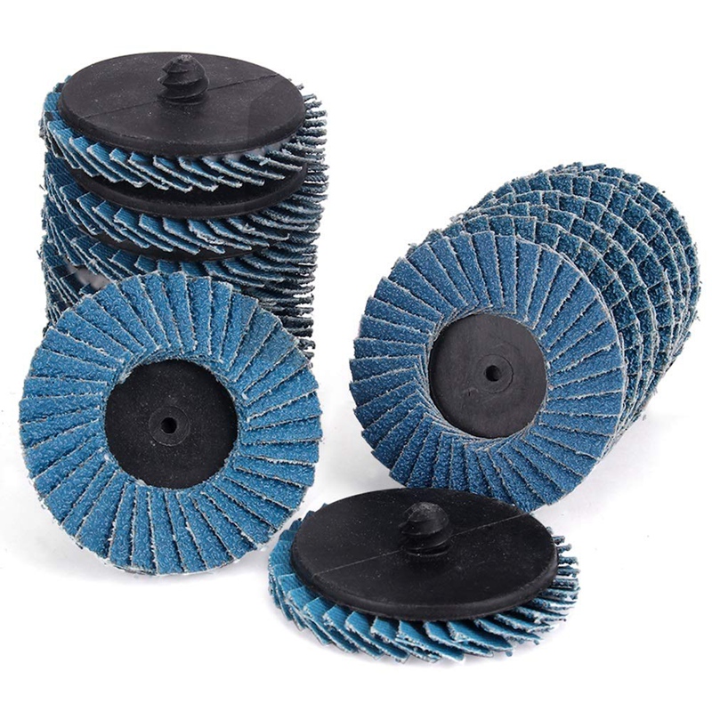 30PCS Flap Disc 2 Inch Zirconia Flat Flap Disc Roloc Roll Lock Grinding Sanding Sandpaper Wheels 40/60/80 Grits