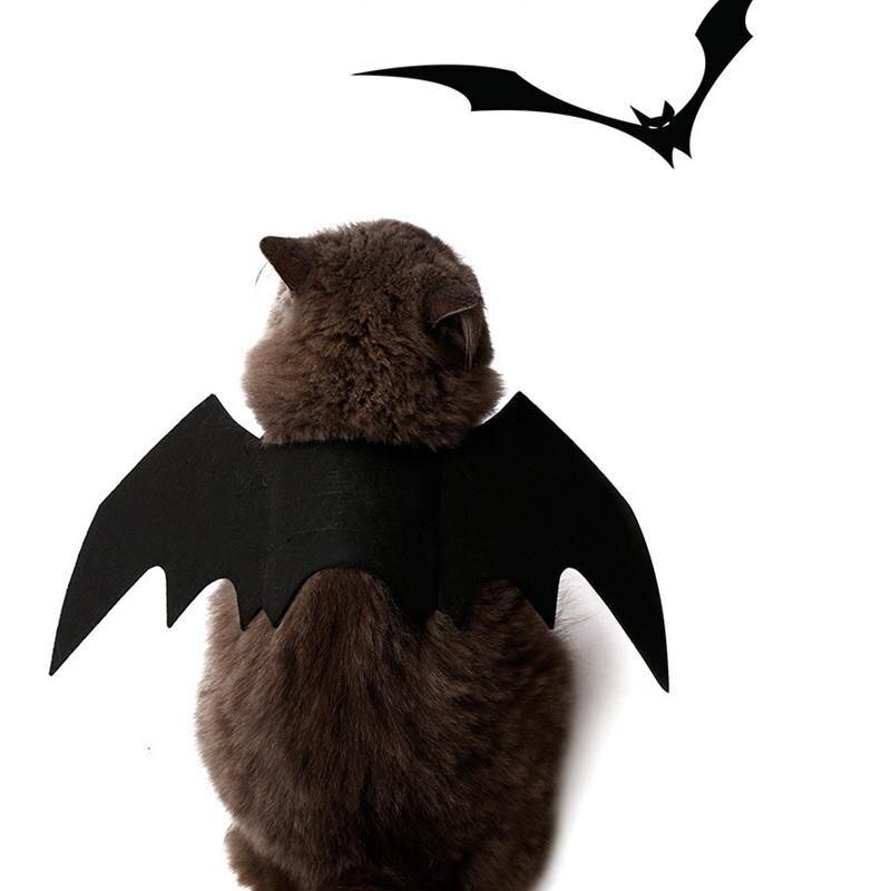 Söpö halloween pienet koirat kissa puku vampyyri pieni lemmikki kissa lepakko siivet halloween kissan siivet asusteet halloween koristeet
