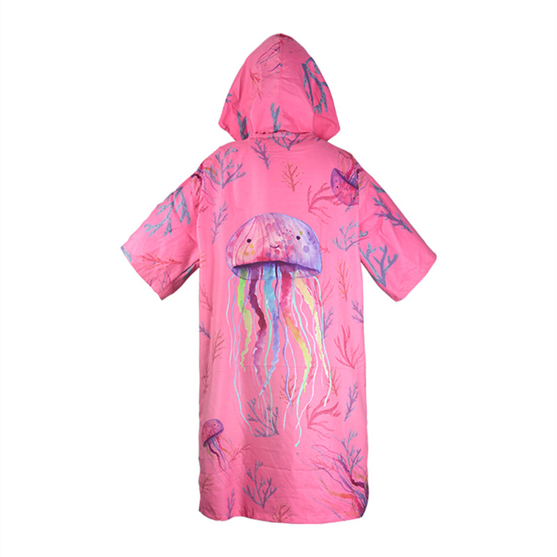 Bata de cambio de Medusa rosa, toalla deportiva con capucha para exteriores, toalla de playa, bañador de Aguas Calientes, toallas deportivas, bata de baño de mujer adulta de hombre