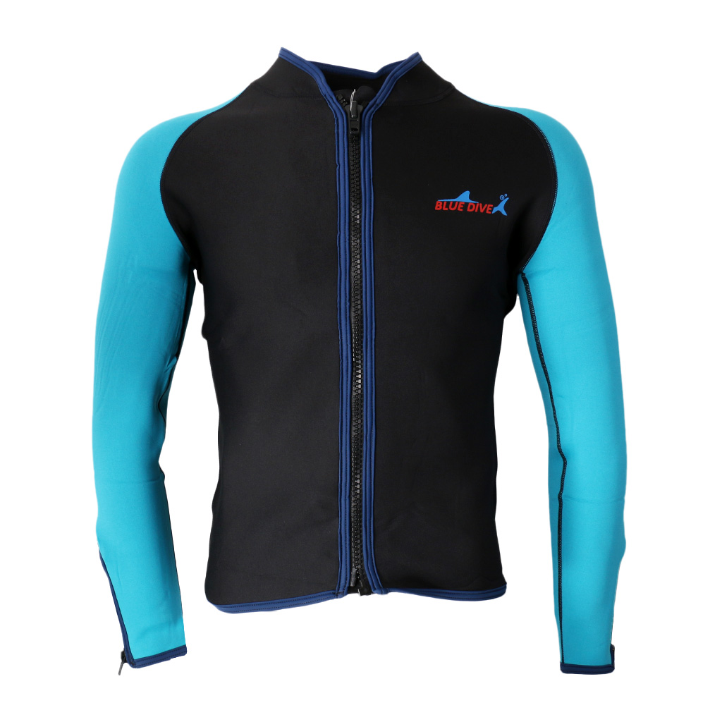 2mm Mannen Neopreen Scuba Duiken Jasje Wetsuit UV Beschermen Badpak Swim Surf Top Duiken Jas Surfen Wetsuit