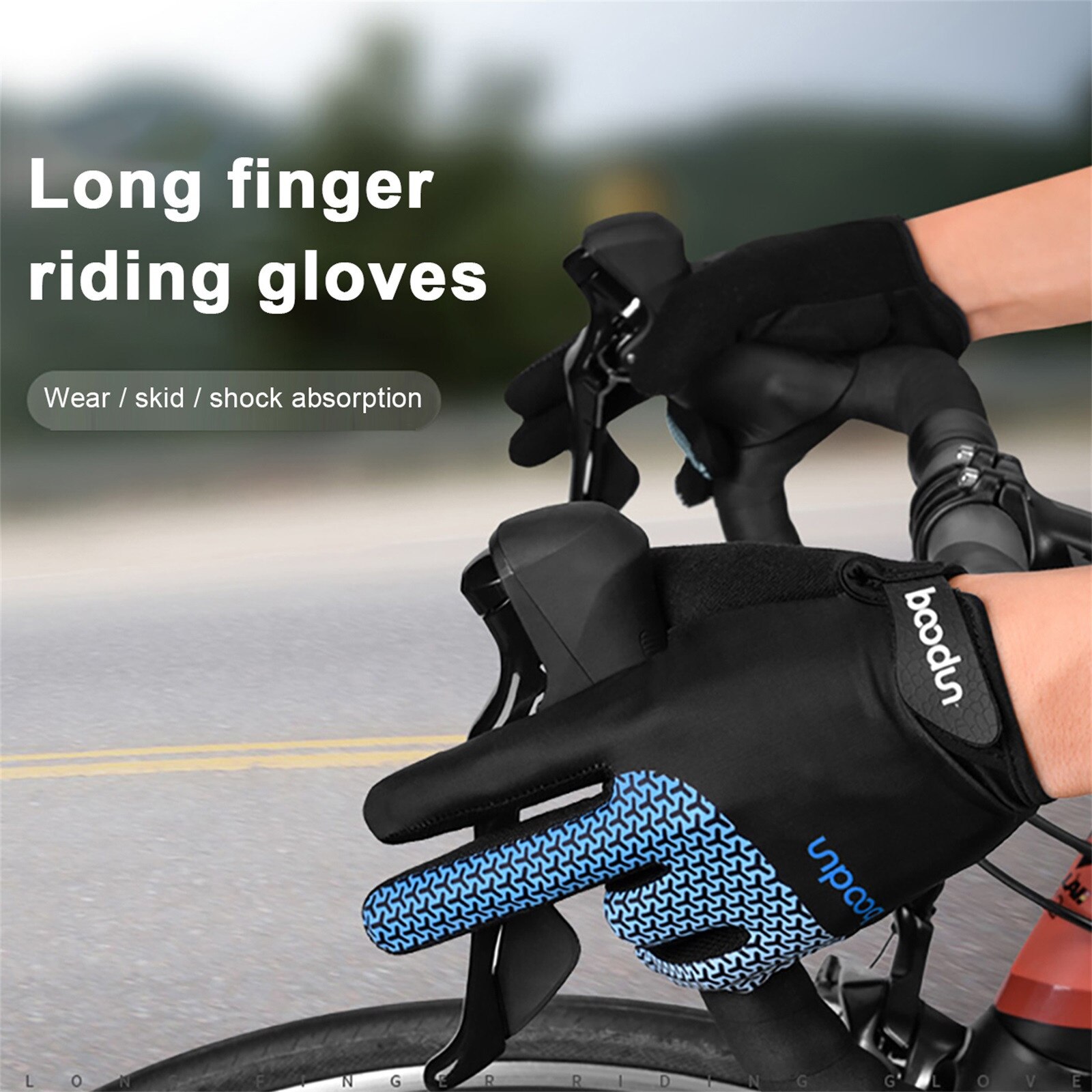 Fietsen Handschoenen Volledige Vinger Gel Sport Racing Fiets Wanten Vrouwen Mannen Zomer Racefiets Anti-Slip Outdoor Handschoenen
