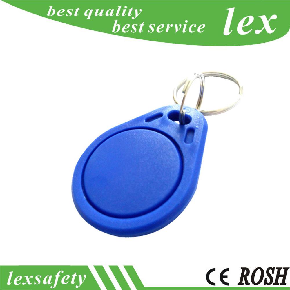 100pcs/bag RFID key fobs 125KHz EM4305 proximity ABS tags read and write rewritable duplicator copier access control: Bule