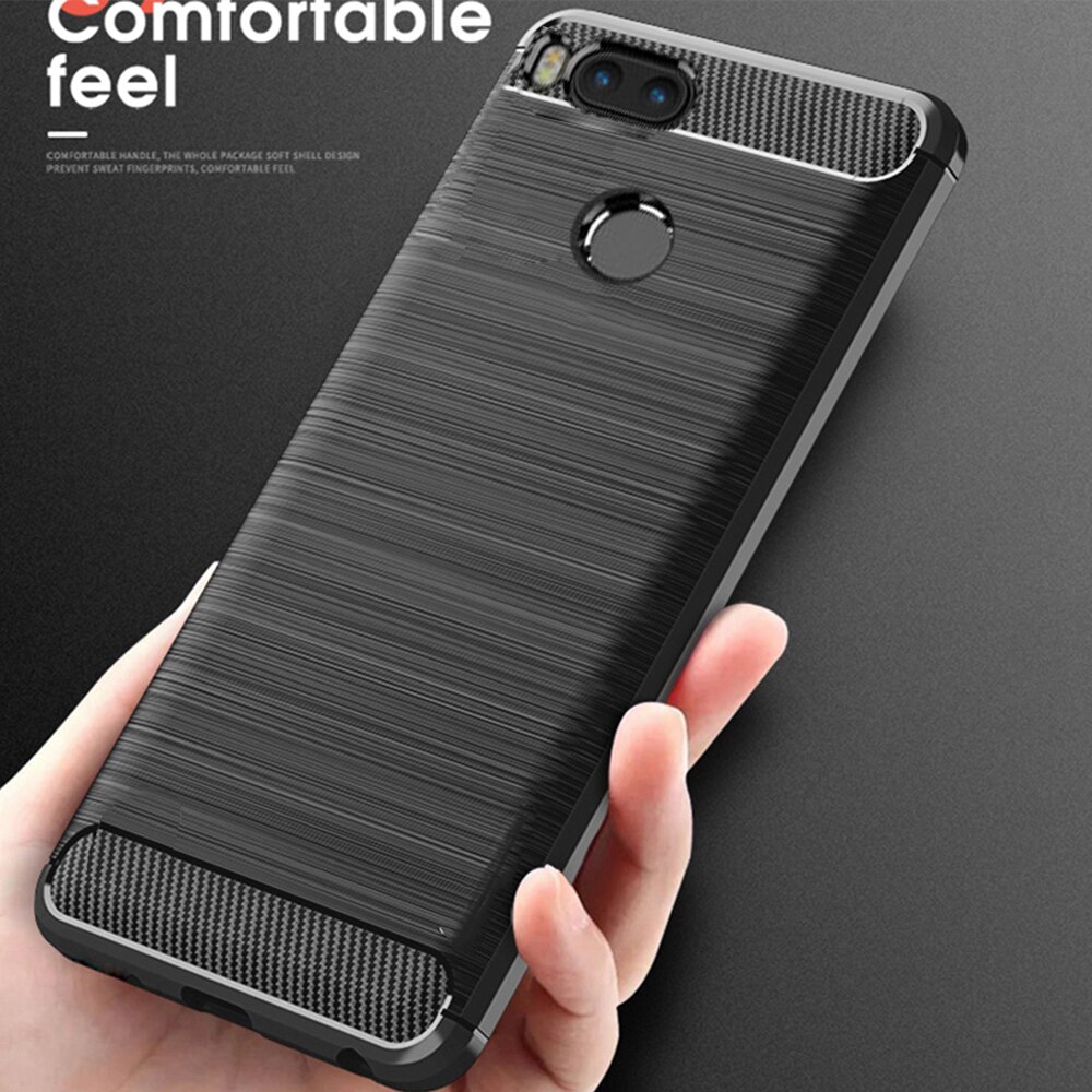 Voor Xiao mi mi A1 case CARBON Fiber Cover Shockproof Phone Case Voor Mi A1 een 1 MI A1 cover 360 Volledige Bescherming Bumper duurzaam Shell