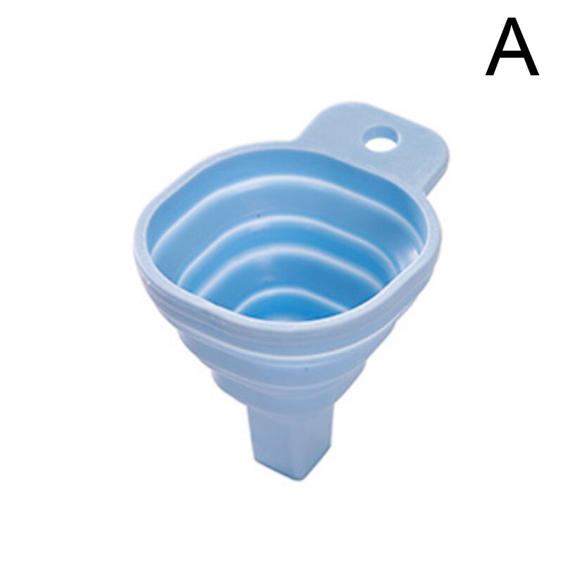 Foldable Funnel Silicone Collapsible Funnel Portable Funnels for Fuel Hopper Collapsible Beer/ Oil Funnels Kitchen Tools: Blue