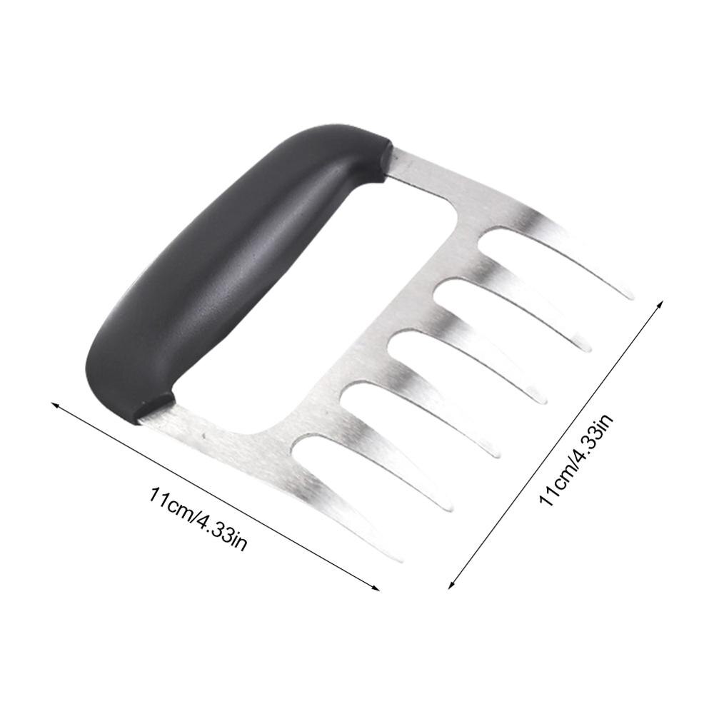 1pair Meat Fork Shredder Claws Stainless Steel BBQ Pulled Pork Meat Clamp Handing Carving Food Grill Accessories Barbecue Tool