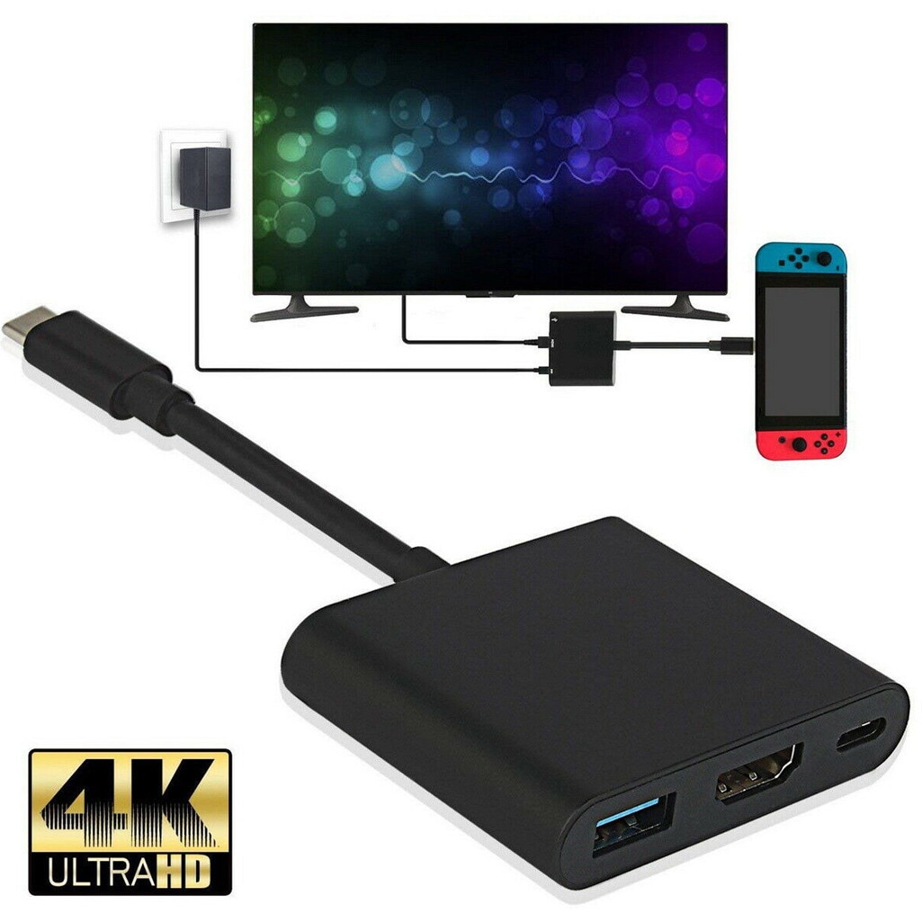 1080p 4k hdmi adapter for switch usbc hdmi converter type-c hub adapter for hjemme tv pc videospiller
