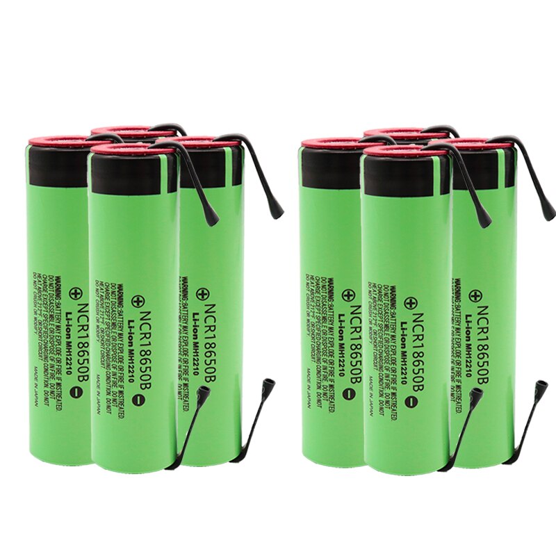 Original 3.7v 3400 mah 18650 battery Rechargeable Lithium Battery NCR18650B Suitable for battery DIY Nickel