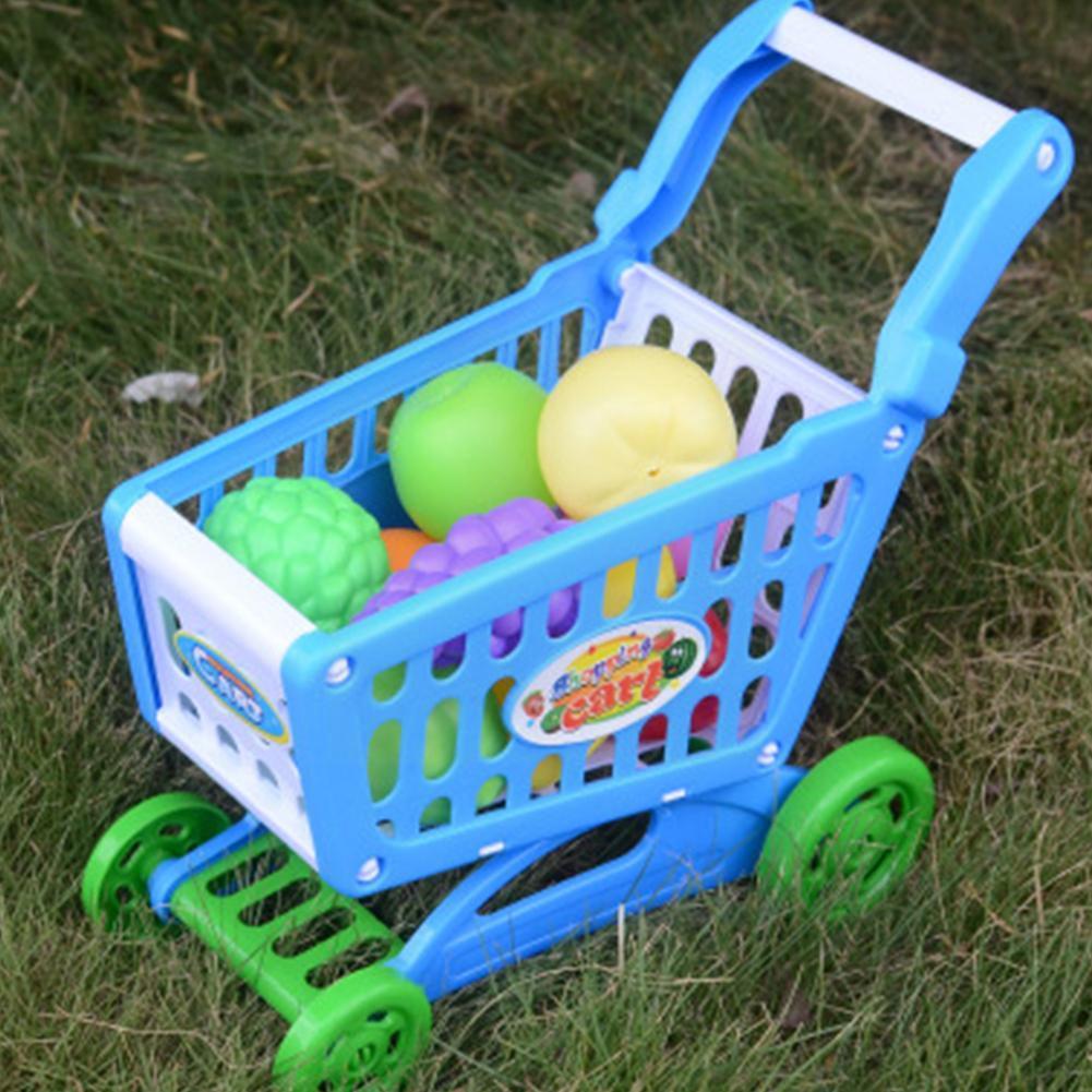 Mini carrito de compras de supermercado de simulación, juguete de plástico, para niños, D2t6