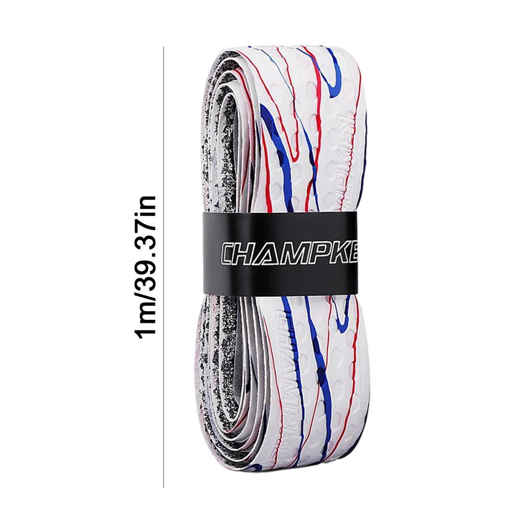 1m Tennis Racket Grip Tape Anti-slip Sweatbands Badminton Tennis Racket Overgrip Absorbs Sweat Anti Slip for Racket Handle: Gray White