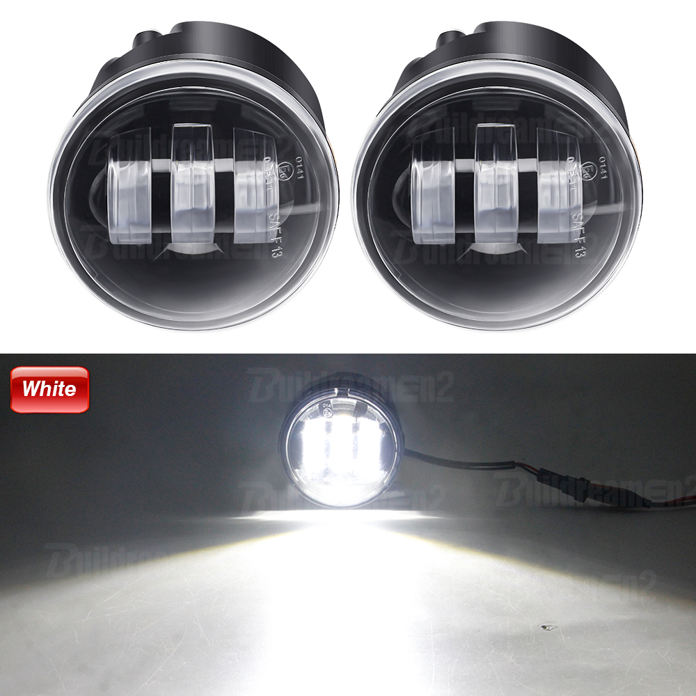 Ensemble de feux antibrouillard avant LED pour voiture, Nissan Qashqai 2, II, J11, , , , , H11, 2 pièces: green