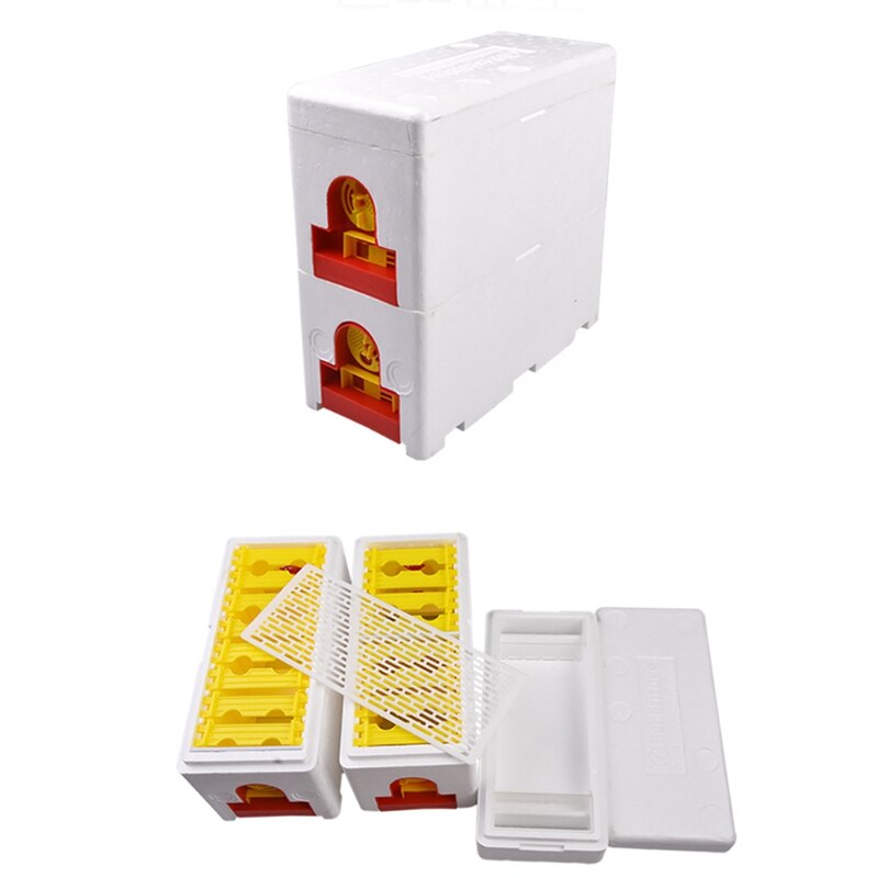 BMBY-Bee Hive Beekeeping King Box Multi-Functional Queen Bee Hive Plastic Foam Material Double Box Queen Rearing Beehive Beekeep