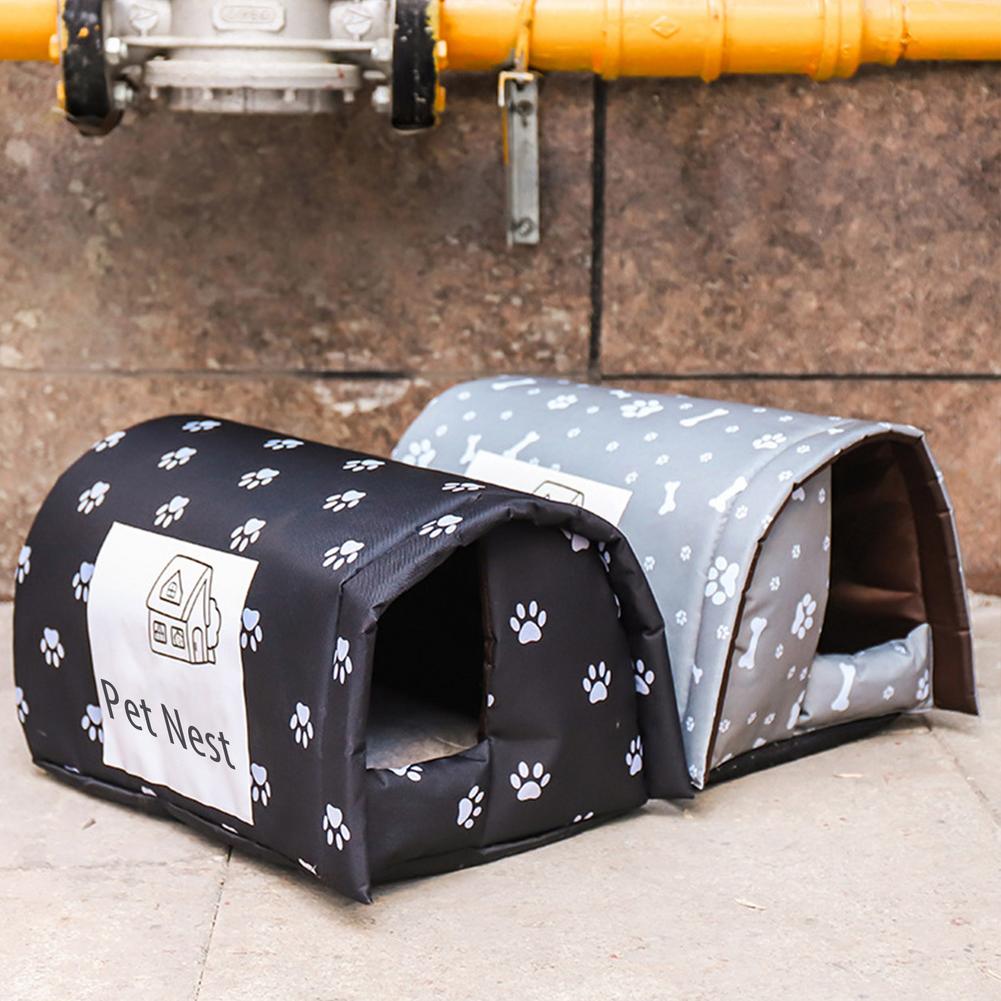 Pet House Products Waterproof Cat & Dog Bed For Dogs Cats Winter Warm Dogs Nest Cat Cave Sleeping Plush Mats For Outdoor Indoor