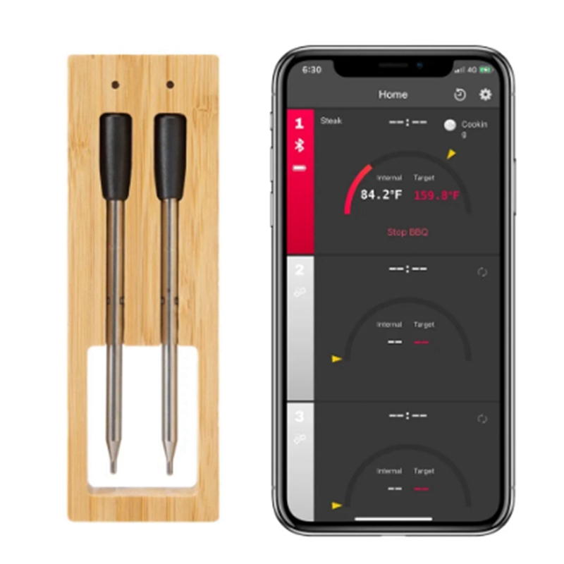 Draadloze Vlees Voedsel Thermometer Bbq Thermometer Oven Grill Bbq Biefstuk Bluetooth Temperatuur Meter Barbecue Accessorie