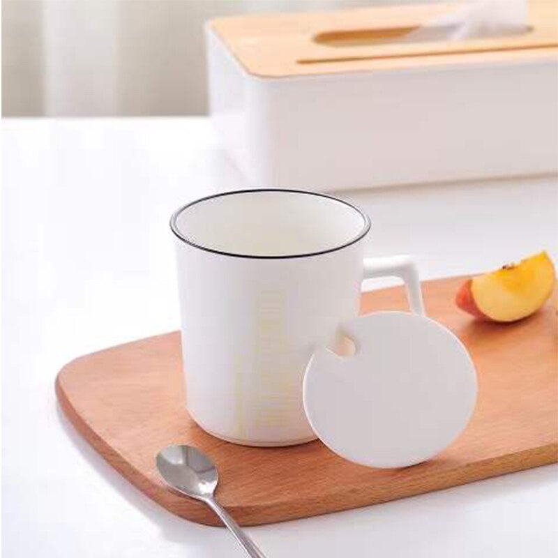 2022 Engels Keramische Cup Beker Met Deksel Lepel Koffiekopje Grote Capaciteit Melk Cup Ontbijt Cup Paar Cup water Cup