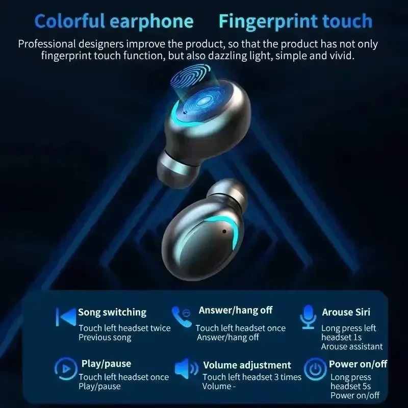 TWS F9-5 słuchawki Bluetooth 5.3 słuchawki bezprzewodowe radio Hifi sportowe wodoodporne słuchawki douszne zestaw słuchawkowy aparaty słuchowe z mikrofonem Handfree