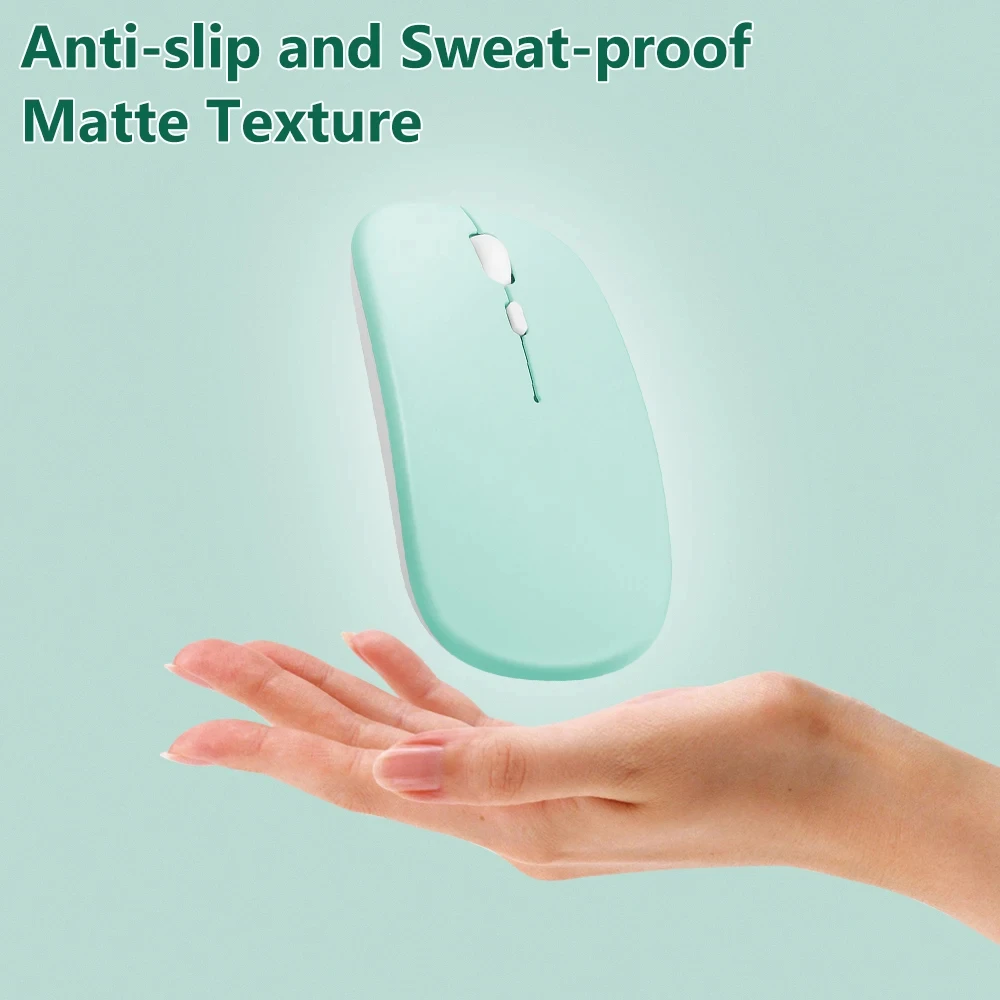 Ratón Bluetooth recargable inalámbrico modo Dual 5,2 silencioso ordenador gaming ratón ergonómico 2,4 USB para PC portátiles